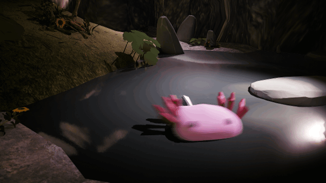 Spinning Axolotl (Unreal Engine)